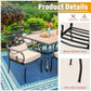Sophia&William 5-Piece Outdoor Patio Dining Set Metal Cushioned Chairs and 37  Square Table Furnitre Set with 4  Cushion, Beige