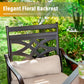 Sophia & William 7-Piece Outdoor Patio Dining Set Cushioned Swivel Chairs and Steel Table with Cushion, Beige