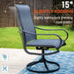 Sophia & William 5 Piece Outdoor Patio Dining Set Textilene Chairs and 42" Round Table Furniture Set, Blue