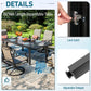 Sophia & William 9 Piece Outdoor Patio Dining Set Textilene Chairs and Expandable Table Furniture Set, Blue