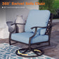 Sophia&William 9 Seat Patio Conversation Set Outdoor Sofa Furniture Set with Ottomans, Blue