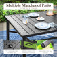 Sophia & William 9 Pieces Outdoor Metal Patio Dining Set Swivel Textilene Chairs and 82.7inch Table Set for 8