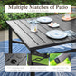 Sophia&William 9-Piece Outdoor Patio Dining Set Textilene Chairs & 83" Table Furniture Set, Blue