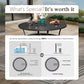 Sophia & William 7 Pieces Outdoor Patio Dining Set Swivel Textilene Chairs & 54inch Round Metal Table Set for 6