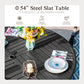 Sophia & William 7 Pieces Outdoor Patio Dining Set Swivel Textilene Chairs & 54inch Round Metal Table Set for 6