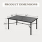 Sophia & William 7 Piece Outdoor Patio Dining Set Metal Table and Textilene Seivel Chairs Furniture Set