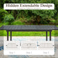 Alpha Joy Outdoor Patio Dining Set with 84 Expandable Table & Textilene Chairs for 8, Blue