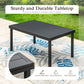 Sophia & William 9 Piece Metal Outdoor Patio Dining Set Outdoor Textilene Swivel Chairs and Expandable Table Furniture Set