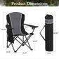 Sophia & William 2 Pack Oversized Camping Chair Portable Mesh Folding Chair with Cup Holder Supports Up to 450Lbs for Outdoor, Fishing, Beach, Backyard£¬ Black