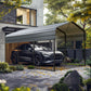 Alpha Joy 10' x 15' Heavy Duty Carport with Galvanized Steel Roof Multi-Purpose Shelter