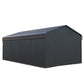 Alpha Joy 12' x 20' Heavy Duty Galvanized Steel Carport with Side Walls Multi-Purpose Shelter