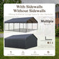 Alpha Joy 20' x 20' Heavy Duty Galvanized Steel Carport with Side Walls Multi-Purpose Shelter