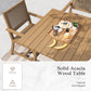 Sophia & William 9 Pieces Acacia Wood Outdoor Patio Dining Set Wicker Rattan Chairs and Rectangle Table Furniture Set for Lawn, Garden, Backyard, Light Brown
