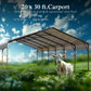 Alpha Joy 20' x 30' Heavy Duty Galvanized Steel Carport with Side Walls Multi-Purpose Shelter