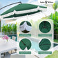 Sophia & William Patio Umbrella 9ft Outdoor Offset Umbrella Cantilever Umbrella with Fringe Tassel Easy Lift UV Protection Outdoor Umbrella Aluminum Ploe All Weather for Backyard Pool Garden Green