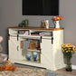Sophia&William 52'' Sliding Barn Door Kitchen Sideboard Buffet Storage Cabinet-White