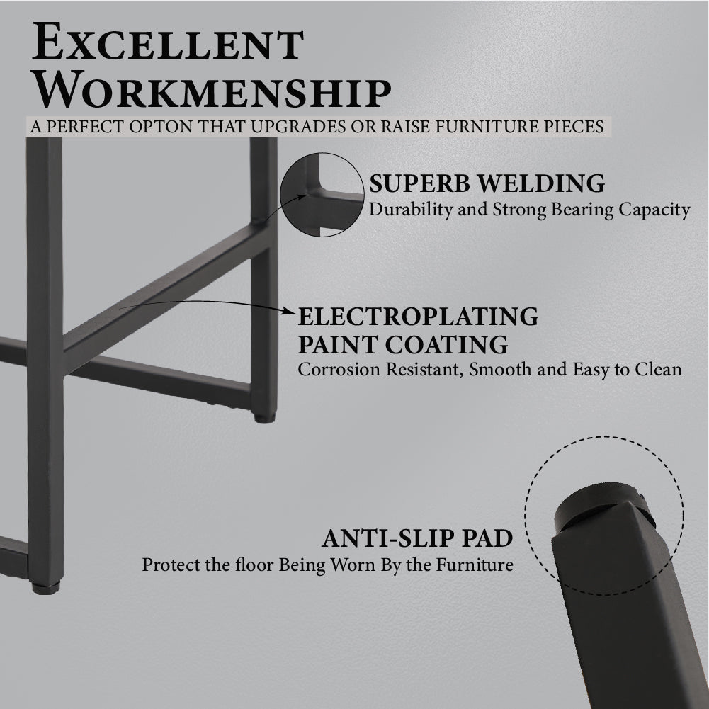 Sophia & William Counter Height Bar Stools with High Backrest Set of 6 Comfortable Modern Counter Stools for Kitchen & Home, Dark Blue