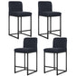 Sophia & William Counter Height Bar Stools with High Backrest Set of 4 Comfortable Modern Counter Stools for Kitchen & Home, Black