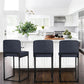 Sophia & William Counter Height Bar Stools with High Backrest Comfortable Modern Counter Stools for Kitchen & Home, Black