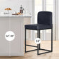 Sophia & William Counter Height Bar Stools with High Backrest Set of 6 Comfortable Modern Counter Stools for Kitchen & Home, Dark Blue