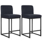 Sophia & William Counter Height Bar Stools with High Backrest Set of 2 Comfortable Modern Counter Stools for Kitchen & Home, Black