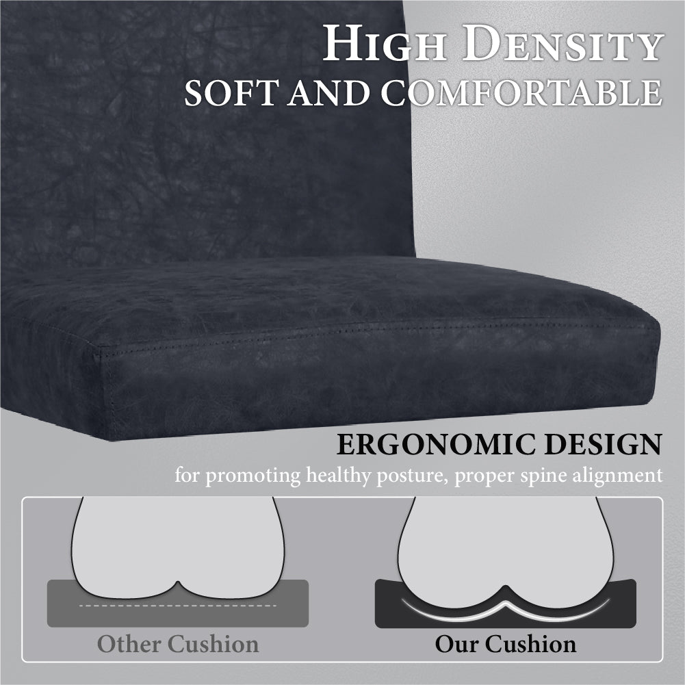 Sophia & William Counter Height Bar Stools with High Backrest Set of 6 Comfortable Modern Counter Stools for Kitchen & Home, Dark Blue