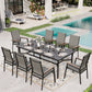 Sophia & William 9 Piece Patio Dining Set Outdoor Textilene Chair & Table Furniture Set