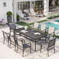 Sophia & William 9Pcs Patio Dining Set Outdoor Round Table & Textilene Chairs Furniture Set