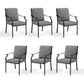 Sophia & William Set of 6 Outdoor Patio Dining Chairs Metal Chairs with Cushion