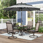 Alpha Joy 10ft 3 Tier Auto-Tilt Outdoor Patio Umbrella Beach Garden Double Vented Table Umbrella with Push Button and Crank, Smoky Gray