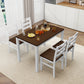 Alpha Joy Farmhouse Dining Table Set for 4 Solid Wood Kitchen Chairs and Table Set