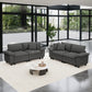 Sophia&William Convertible Sectional Sofa Couch, Modern Corduroy Couch 4-Seat Sofa Sectional for Living Room,Gray