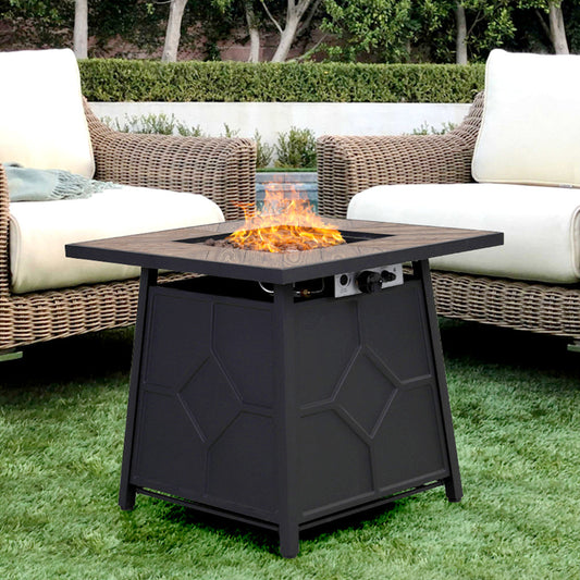 Sophia & William 28" Square Patio Gas Fire Pit Table CSA Certificated 40000 BTU