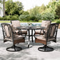 Sophia&William 5 Pieces Outdoor Patio Dining Set Swivel Chairs and Table Set for 4