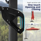 Alpha Joy 12x9ft Outdoor Patio Umbrella Large Rectangle Offset Cantilever Double Umbrella with 360° Rotation, Brick Red