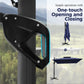 Alpha Joy 12x9ft Outdoor Patio Umbrella Large Rectangle Offset Cantilever Double Umbrella with 360° Rotation, Navy Blue