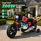 Alpha Joy BMW Licensed Electric Motorcycle 24V Battery Powered Electric Vehicle Car for Kids 200W 13 MPH Ride on Car with All-Terrain Tires, Removable Training Wheels for Boys Girls Age 8-12, Red