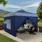 Alpha Joy 10'x 10' Instant Canopy Outdoor Ez Up Outdoor Canopy Shelter Tent with 4 Side Walls, Blue & White