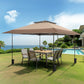 Alpha Joy 13x13ft Outdoor Gazebo Instant Pop Up Canopy Double Roof Folding Canopy with 3 Adjustable Height