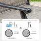 Sophia & William 7 Pieces Outdoor Patio Dining Set with Swivel Textilene Chairs & Rectangle Metal Table for 6-person