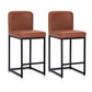 Sophia & William Counter Height Bar Stools with High Backrest Set of 2 Comfortable Modern Counter Stools for Kitchen & Home, Brown