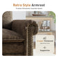 Sophia&William Modular Sectional Sofa Set, Modern Chenille Cloud Couch 5-Seat Retro Nailhead Trim with 4 Pillows for Living Room Furniture Sets, Brown