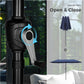 Alpha Joy 13x6.5ft Double-Sided Extra Large Outdoor Patio Market Rectangle Umbrella with Crank Handle, Navy Blue