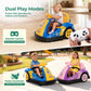 Alpha Joy Kids 12V Bumper Car with Steering Wheel & Remote Control, 3-Color LED Lights, 3 Speeds, Electric Ride-on Car for 3-6 Years, Blue