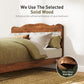 Sophia & William King Size Wood Platform Bed Frame with Wooven Rattan Adjustable Headboard & Wooden Slats,No Box Spring Needed