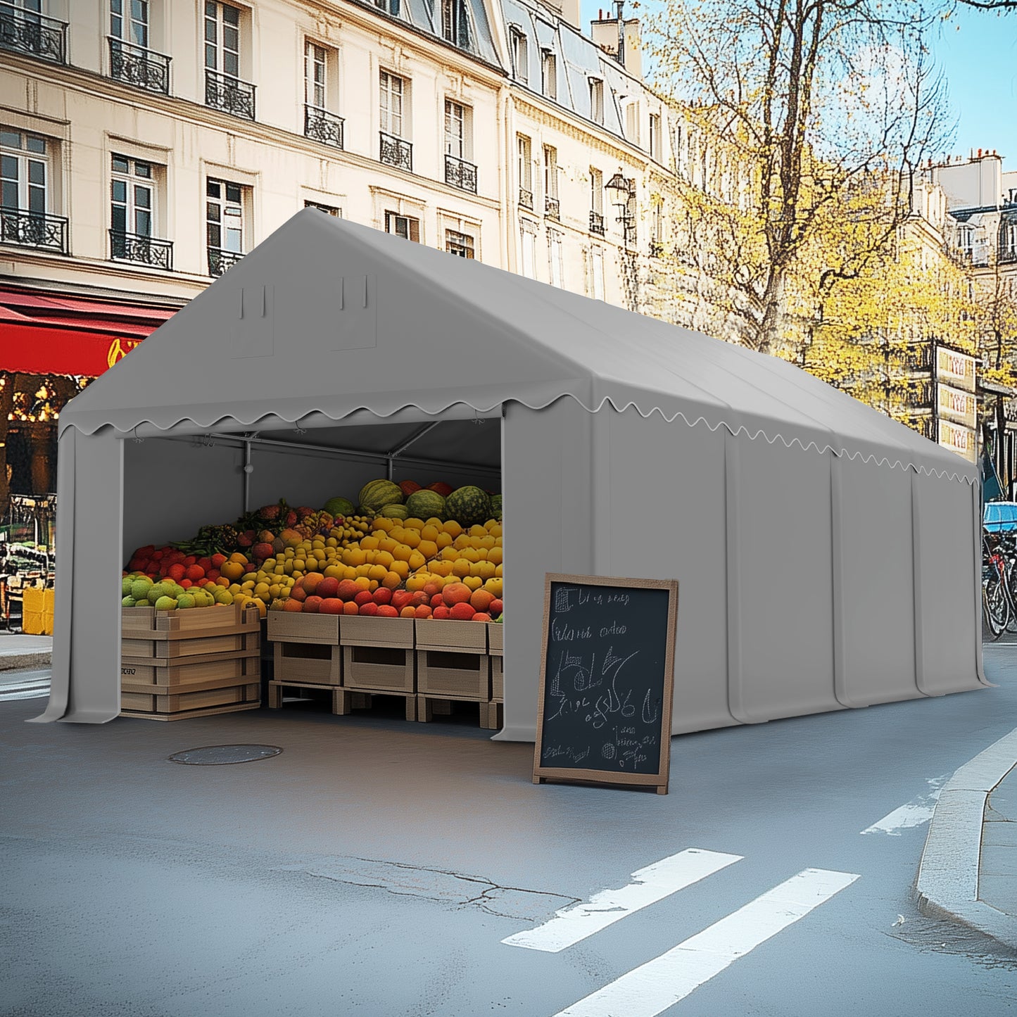 Alpha Joy Storage Shelter 13'x 26' Commercial Shelter Tent Outdoor Storage Tent Heavy Duty Carport with Removable Side Walls for Wedding, Courtyard and Parties