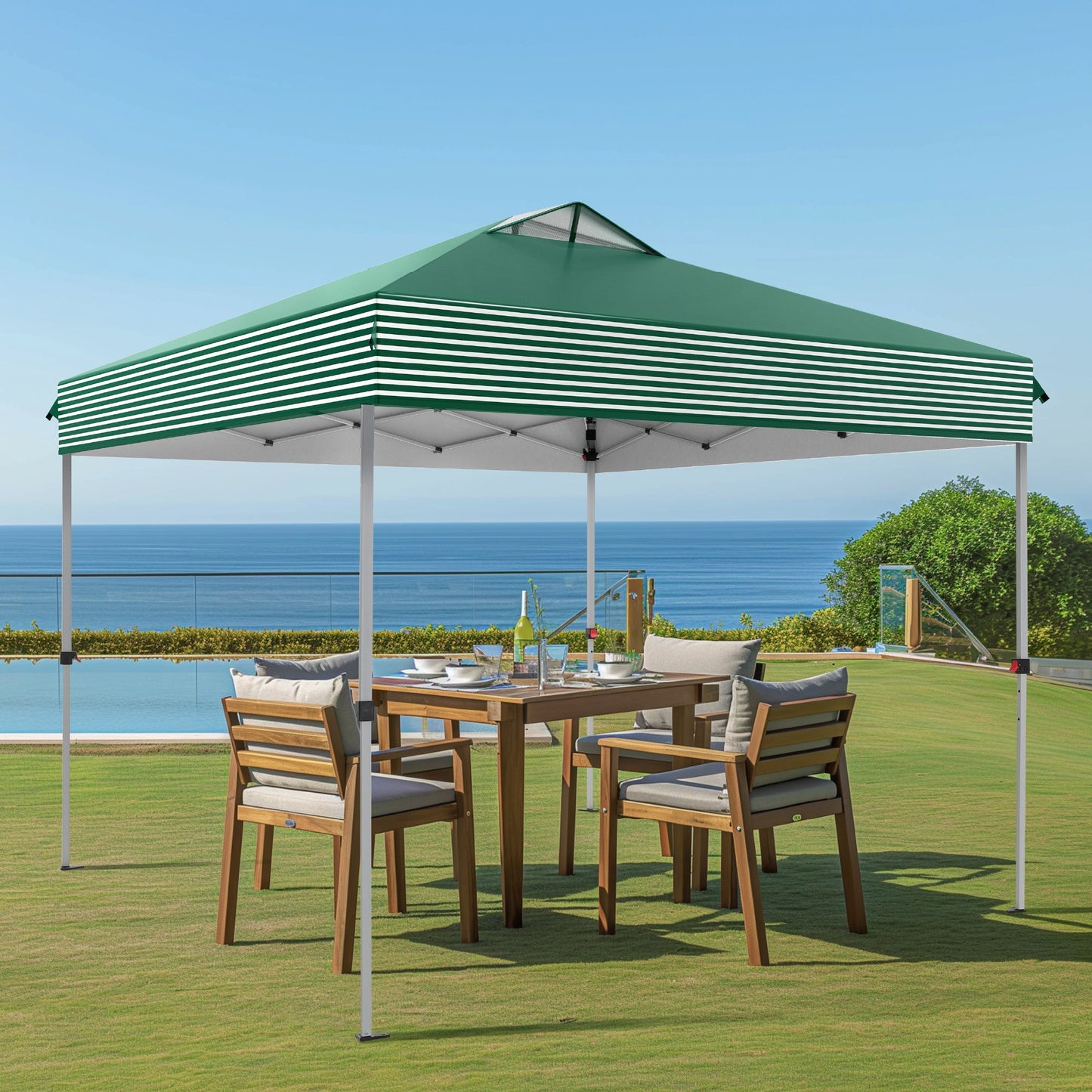 10'x 10' Pop up Canopy Tent Outdoor Event Instant Tent with Roller Bag