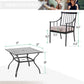 Sophia&William 5-Piece Outdoor Patio Dining Set Metal Padded Chairs and Table Set with Beige Cushions