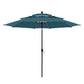 Alpha Joy 10ft 3 Tier Auto-Tilt Outdoor Patio Umbrella Beach Garden Double Vented Table Umbrella with Push Button and Crank, Peacock Blue & Cerulean