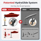 Alpha Joy 12x9ft Outdoor Patio Umbrella Large Rectangle Offset Cantilever Double Umbrella with 360¡ãRotation, Brick Red